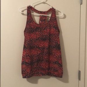 Athleta pink, orange, and gray patterned tank top